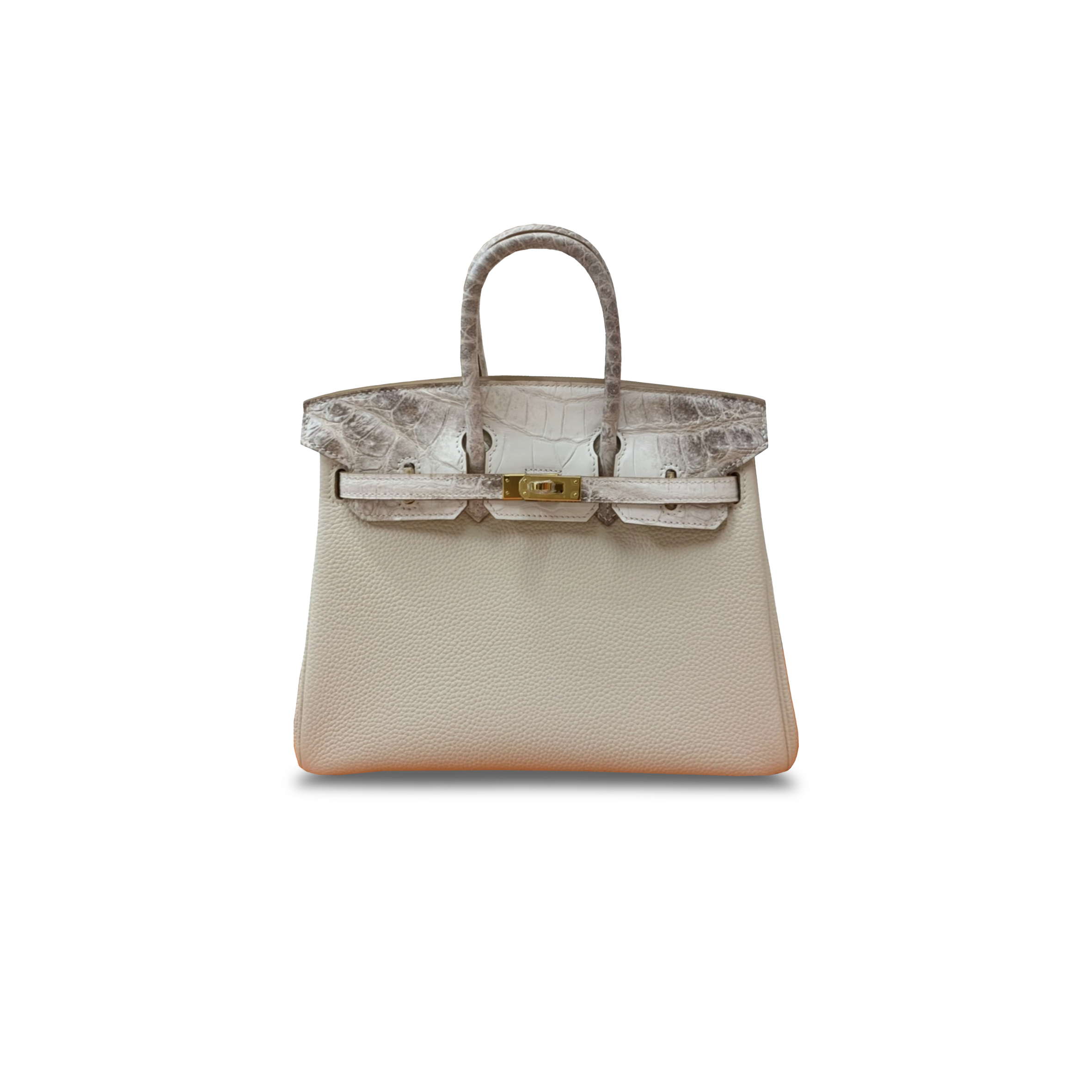 H**mes master birkin 30 himalayan leather and togo milkshake white gold buckle h076235ckv6 (30*22*16cm)